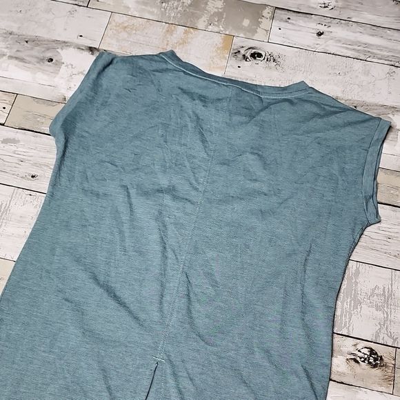 Mountain hardwear rolled sleeve muscle tank shirt split back green - Picture 6 of 8
